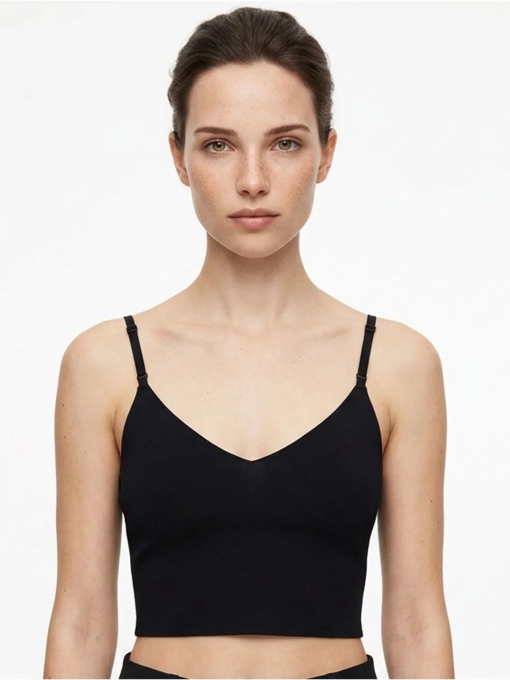 LULULEMON | Black Align V-Neck Cropped Cami Tank Top Women’s Size 6